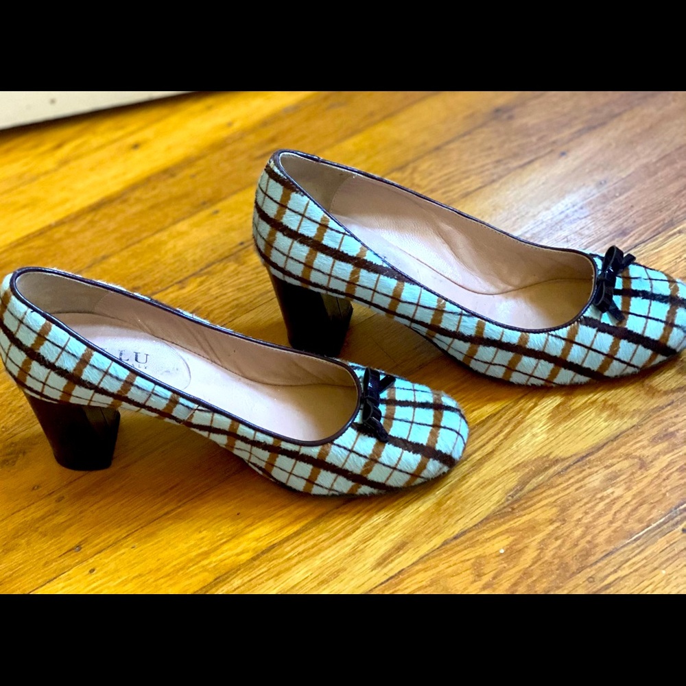 ANYI LU calf-hair pumps